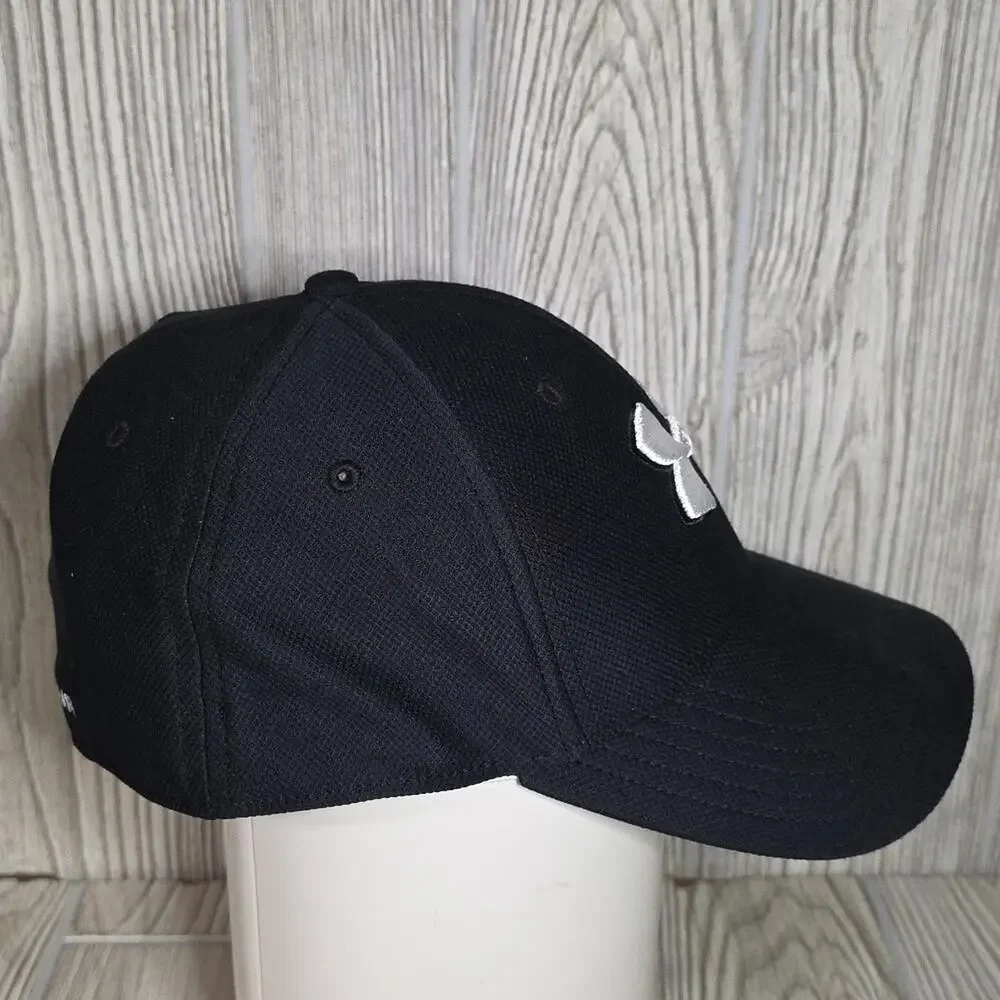 Under Armour Blitzing 3.0 Black Cap with White Logo Adult Size Medium/Large